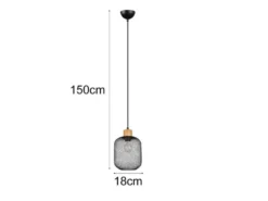 Pendelleuchte CALIMERO 1 flammig Metall Gitterschirm Schwarz, Ø 18cm