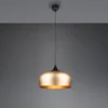 Pendelleuchte CHIRON 1-flammig mit Lampenschirm Messing, Ø 45cm