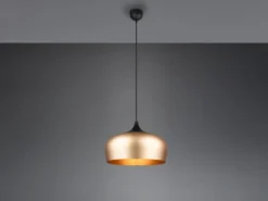 Pendelleuchte CHIRON 1-flammig mit Lampenschirm Messing, Ø 45cm