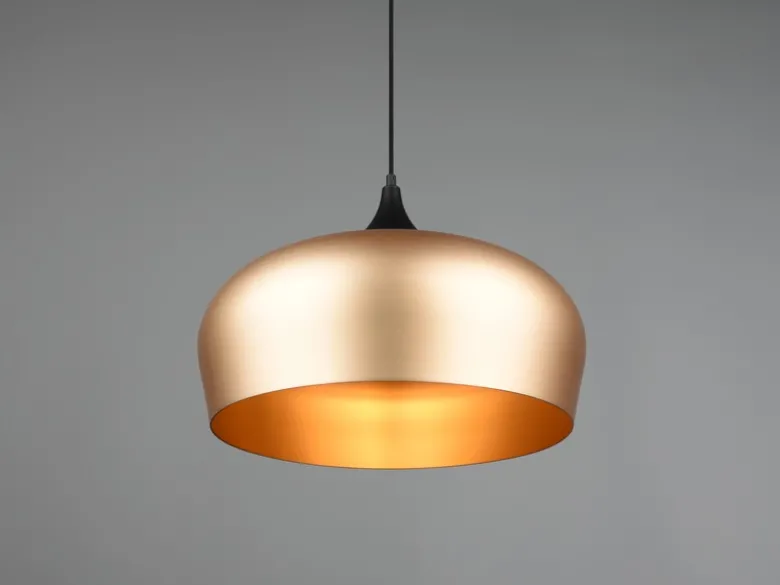 Pendelleuchte CHIRON 1-flammig mit Lampenschirm Messing, Ø 45cm