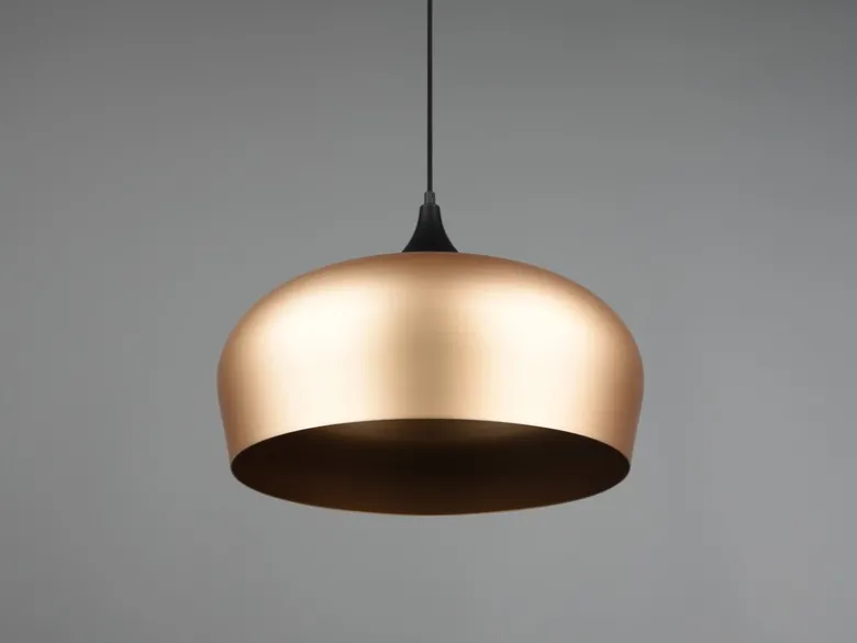 Pendelleuchte CHIRON 1-flammig mit Lampenschirm Messing, Ø 45cm