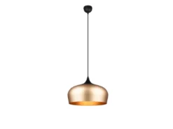 Pendelleuchte CHIRON 1-flammig mit Lampenschirm Messing, Ø 45cm