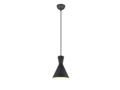 Pendelleuchte ENZO einflammig mit Metallschirm Schwarz, Ø 20cm