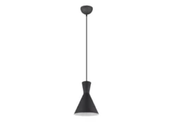 Pendelleuchte ENZO einflammig mit Metallschirm Schwarz, Ø 20cm