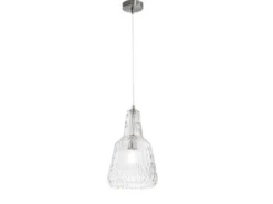 Pendelleuchte GALWAY einflammig, Kristallglas Transparent facettiert, Ø 23cm