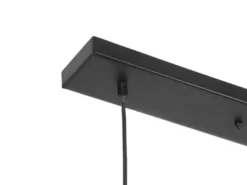 Pendelleuchte GILA 3-flammig mit Gitter Lampenschirmen Schwarz, Breite 120cm