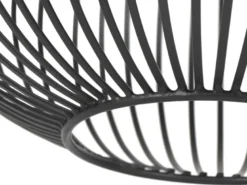 Pendelleuchte GILA 3-flammig mit Gitter Lampenschirmen Schwarz, Breite 120cm