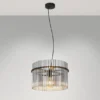Pendelleuchte GORLEY mit Rauchglas Stäben, Ø 40cm