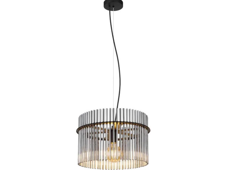 Pendelleuchte GORLEY mit Rauchglas Stäben, Ø 40cm
