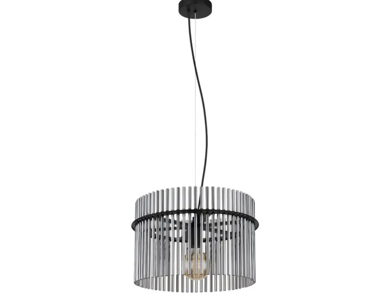 Pendelleuchte GORLEY mit Rauchglas Stäben, Ø 40cm