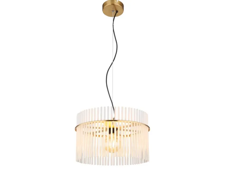 Pendelleuchte GORLEY mit transparenten Echtglas Stäben, Ø 40cm