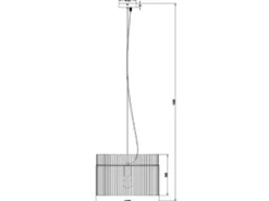 Pendelleuchte GORLEY mit transparenten Echtglas Stäben, Ø 40cm