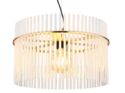 Pendelleuchte GORLEY mit transparenten Echtglas Stäben, Ø 40cm