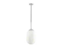 Pendelleuchte GREENWICH einflammig Relief Milchglas Lampenschirm, Ø 23cm