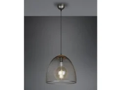 Pendelleuchte IVAR mit Drahtgeflecht Metallschirm 1-flammig Silber, Ø 40cm