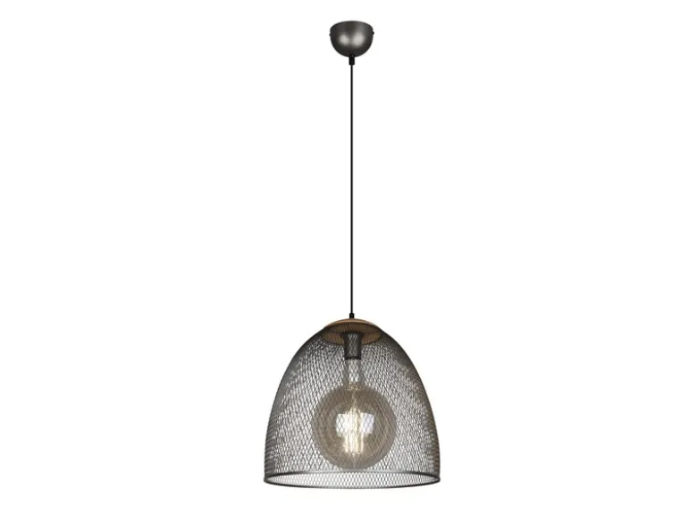 Pendelleuchte IVAR mit Drahtgeflecht Metallschirm 1-flammig Silber, Ø 40cm
