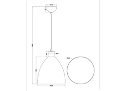 Pendelleuchte JAGGER Lampenschirm Metall/Holz Weiß, Ø 25cm
