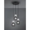 Pendelleuchte JAMIRO 3-flammig mit Draht Lampenschirmen & Betonoptik, Ø 25cm