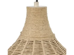 Pendelleuchte JANNE 1-flammig mit Lampenschirm aus Jute, Ø 34cm