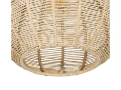 Pendelleuchte JANNE 1-flammig mit Lampenschirm aus Jute, Ø 34cm