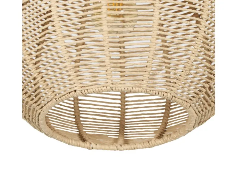 Pendelleuchte JANNE 1-flammig mit Lampenschirm aus Jute, Ø 34cm