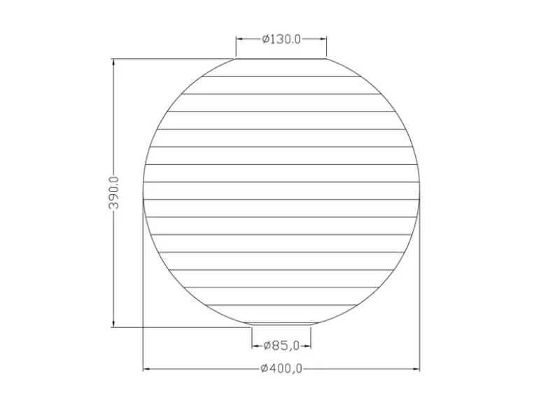Pendelleuchte Japan-Kugel Papier Lampion weiß mit dimmbarer LED, Ø 40cm