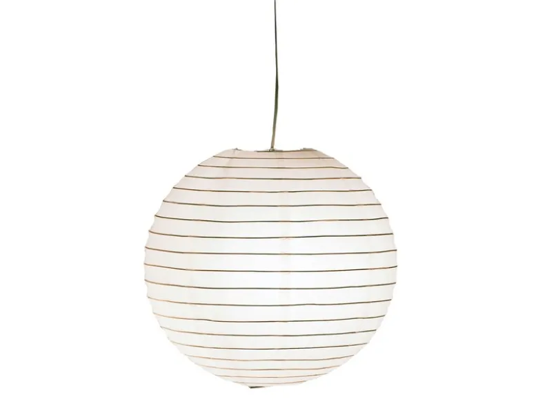 Pendelleuchte Japan-Kugel Papier Lampion weiß mit dimmbarer LED, Ø 40cm
