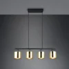 Pendelleuchte JASON 4-flammig mit Lampenschirmen Goldfarbig, Breite 75cm