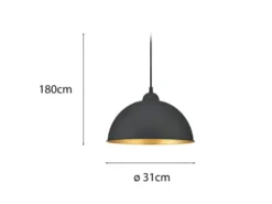 Pendelleuchte JIMMY mit Metallschirm Ø 31cm für DUOline Schienensystem