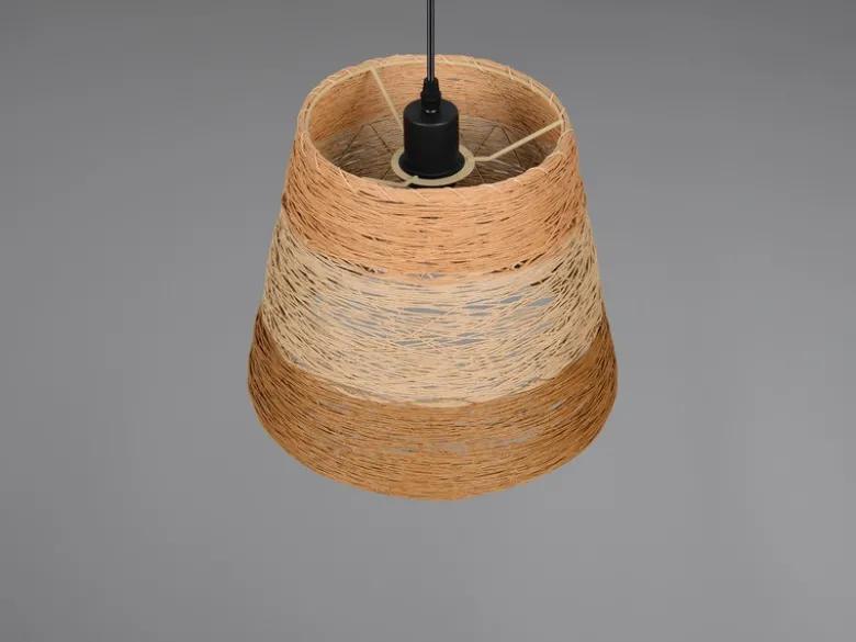 Pendelleuchte JOELINE mit Lampenschirm aus mehrfarbigem Papiergarn, Ø 30cm