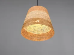 Pendelleuchte JOELINE mit Lampenschirm aus mehrfarbigem Papiergarn, Ø 30cm
