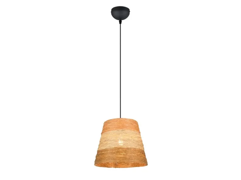 Pendelleuchte JOELINE mit Lampenschirm aus mehrfarbigem Papiergarn, Ø 30cm