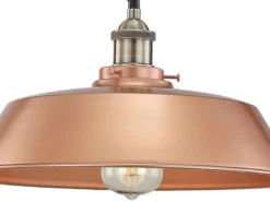 Pendelleuchte KNUD Kupfer gebürstet / gold matt, Ø 36cm