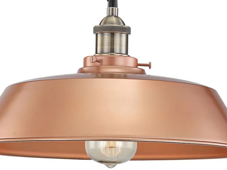 Pendelleuchte KNUD Kupfer gebürstet / gold matt, Ø 36cm
