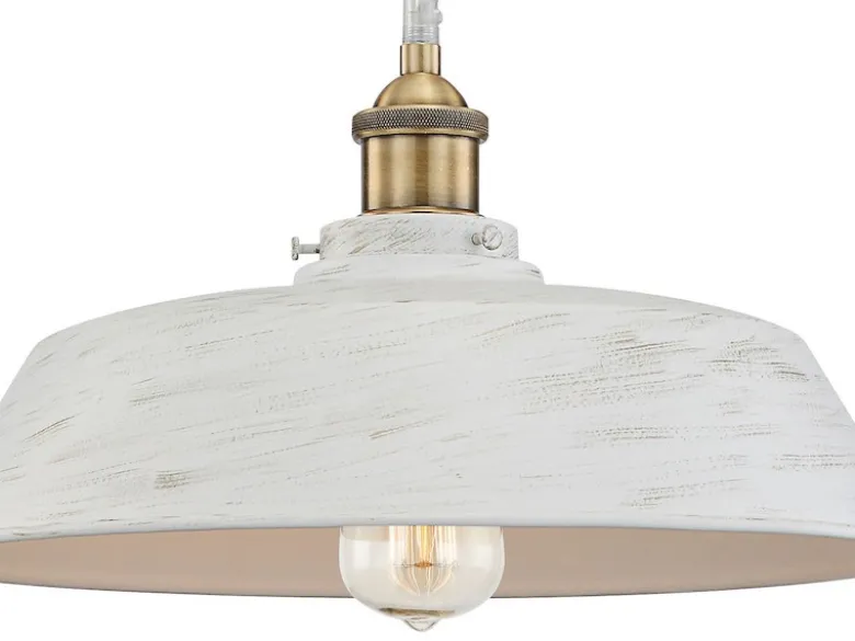 Pendelleuchte KNUD Weiß matt / Gold matt, Ø 36cm