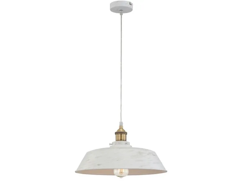 Pendelleuchte KNUD Weiß matt / Gold matt, Ø 36cm