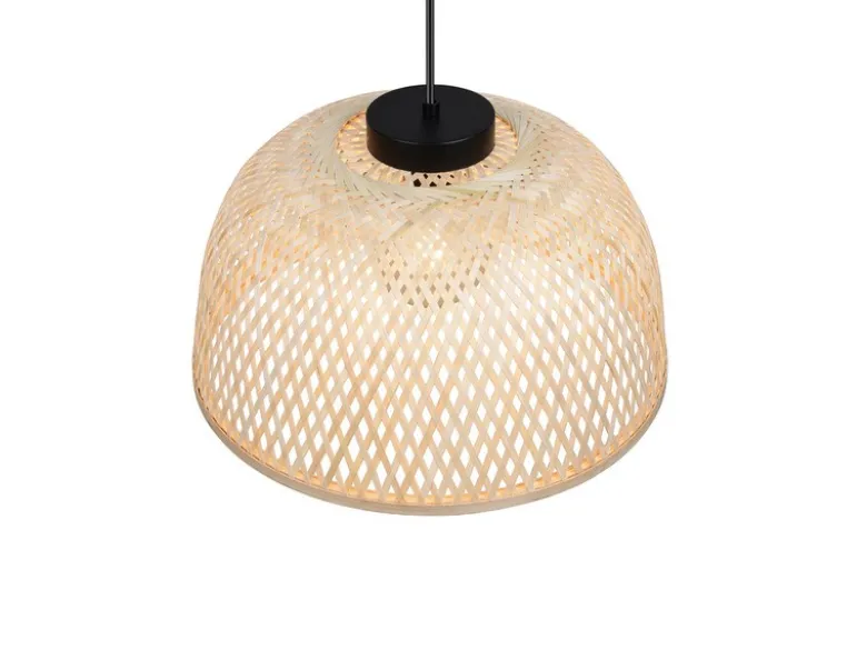 Pendelleuchte LAURENT mit Korbgeflecht Lampenschirm aus Bambus, Ø 40cm