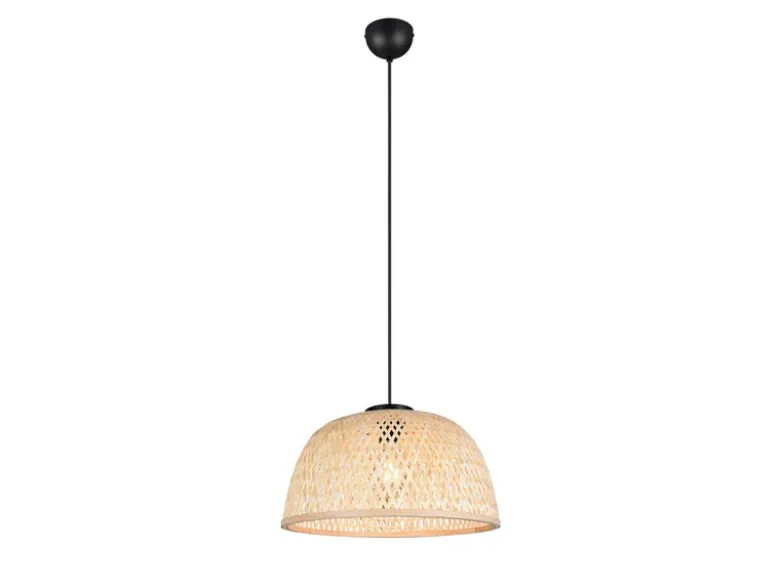 Pendelleuchte LAURENT mit Korbgeflecht Lampenschirm aus Bambus, Ø 40cm