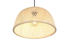 Pendelleuchte LAURENT mit Korbgeflecht Lampenschirm aus Bambus, Ø 40cm