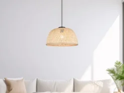 Pendelleuchte LAURENT mit Korbgeflecht Lampenschirm aus Bambus, Ø 40cm