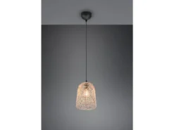 Pendelleuchte LOVIS Rattan Geflecht Natur im Boho Stil Ø 19cm
