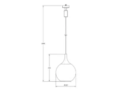 Pendelleuchte LUMINA mit Glasschirm Chrom Ø 18cm für DUOline Schienensystem