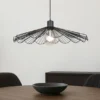Pendelleuchte MARGARITA mit gefächertem Metall Gitterschirm Ø 50cm