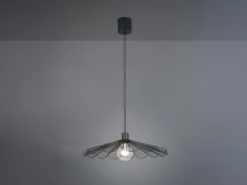 Pendelleuchte MARGARITA mit gefächertem Metall Gitterschirm Ø 50cm