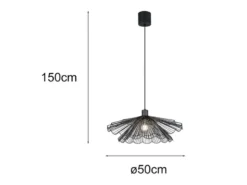 Pendelleuchte MARGARITA mit doppelt gefächertem Metall Gitterschirm Ø 50cm