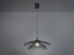 Pendelleuchte MARGARITA mit doppelt gefächertem Metall Gitterschirm Ø 50cm