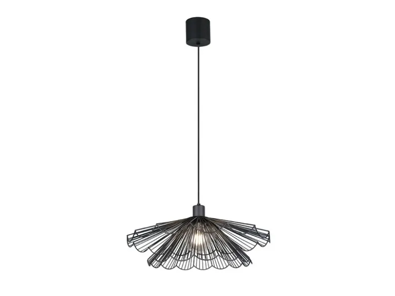 Pendelleuchte MARGARITA mit doppelt gefächertem Metall Gitterschirm Ø 50cm