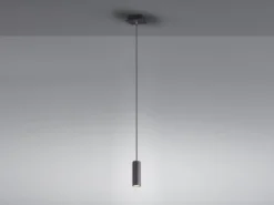 Pendelleuchte MARLEY 1-flammig Metall in Schwarz matt, Ø 12cm