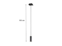 Pendelleuchte MARLEY 1-flammig Metall in Schwarz matt, Ø 12cm