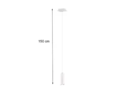 Pendelleuchte MARLEY 1-flammig Metall in Weiß matt, Ø 12cm